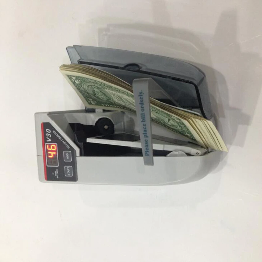 Мини Удобный счетчик банкнот машина для счета валюты AC или на батарейках счетчик денег/детектор для магазина
