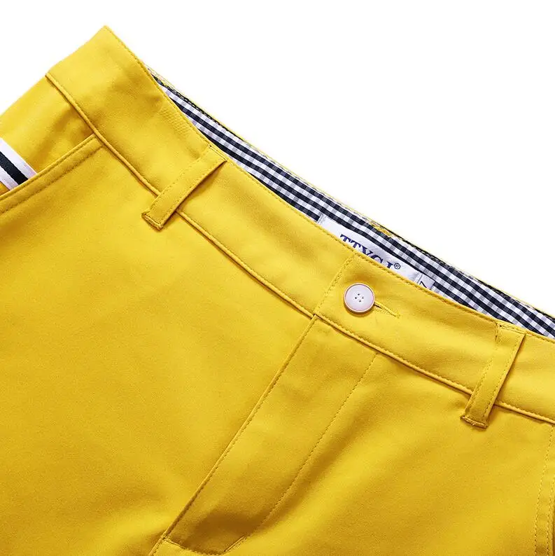 2019 Summer Golf Lady Shorts Stretch Knee length Shorts Women Breathable Soft Comfortable Solid color Golf Sports Shorts XS-XL