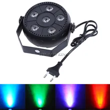 Мини 18 Вт Dj лазерный диско-шар сценический светильник 6 Led Rgb эффект мытья портативный сценический Par Светильник Авто звуковая активация Крытая диско-лампа