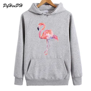 

Newest Women Sweatshirt Flamingo Print Hoodies Woman Harajuku Autumn Hoodie Ladies Fleece Sweatshirts Long Sleeve Hoody