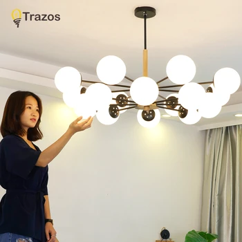 TRAZOS Adjustable Lustre LED Chandelier For Living Room Wood Hanging Lights Lustres para sala de jantar Dining Lighting Fixtures led modern pendant lights suspendus lustre dining room hotel restaurant lighting lustres de sala led hanging lamps kitchen lamp