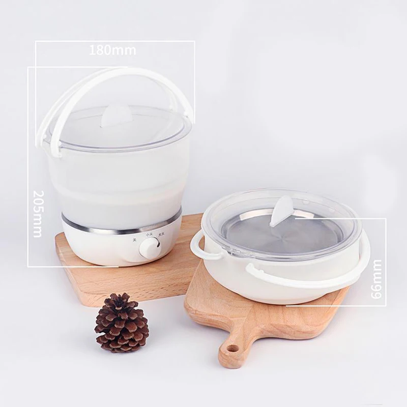 Foldable electric Hot pot portable multifunctional electric stew pot dual voltage travel pot electric kettle 2