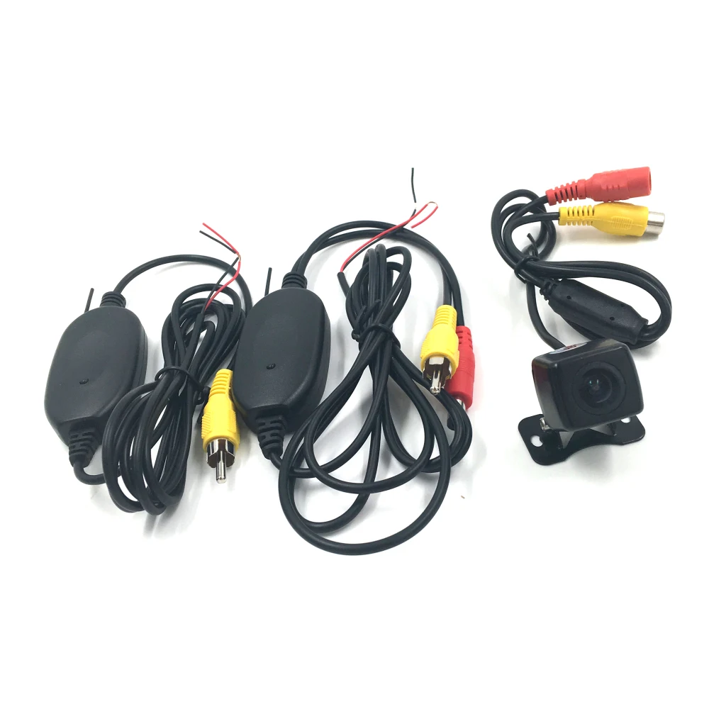 

New Arrival Car Rear View Camera Metal Square Car Reverse Backup Camera + 2.4G Wireless Transmitter Receiver Camera Kit
