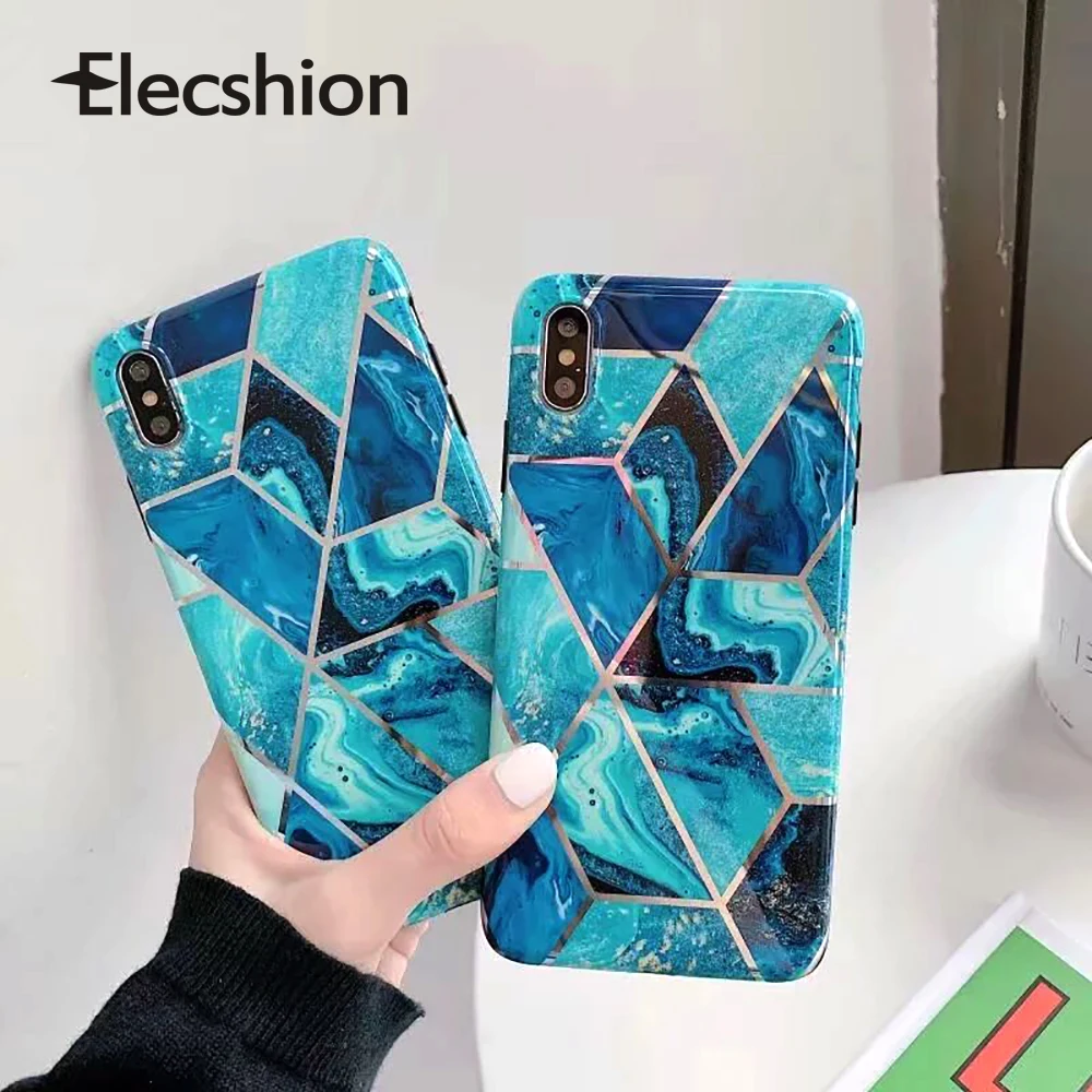 Геометрический мраморный чехол для телефона huawei P30 Lite mate 20 Pro Ультратонкий P20