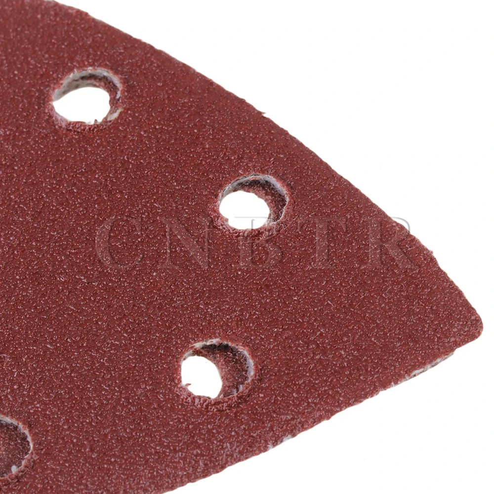 CNBTR 80mm Dia Triangular Sandpaper Sheet with 60/80/120/180/240Grit Pack of 100 CNBTR 80mm Dia Triangular Sandpaper Sheet with 60/80/120/180/240Grit Pack of 100