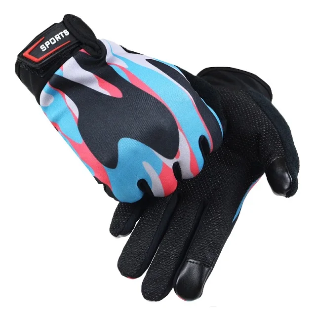 Мужские и женские перчатки для велоспорта полный палец дышащие Перчатки для фитнеса с сенсорным экраном наружная MTB дорожный велосипед гель противоскользящая спортивная одежда - Цвет: P