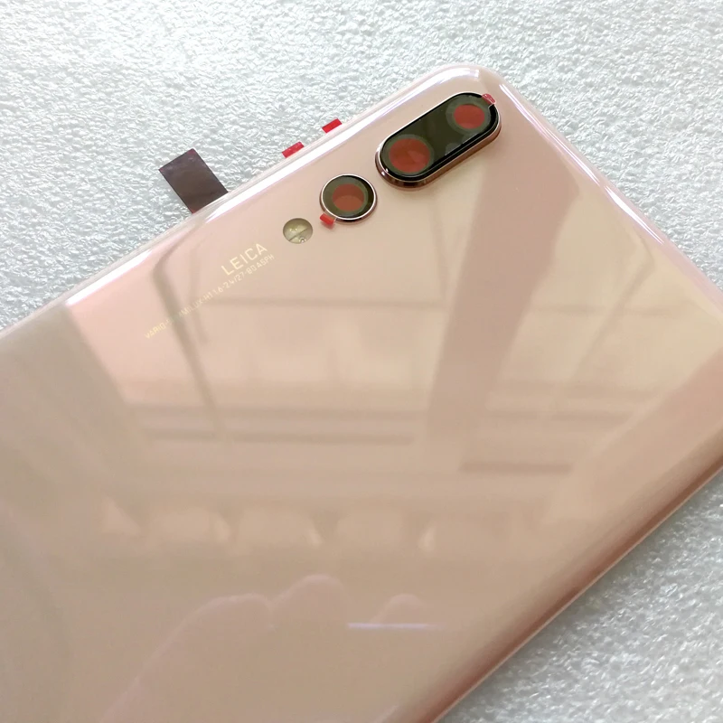 Новая задняя крышка из закаленного стекла для huawei P20 Pro, запасные части, задняя крышка для батареи, корпус+ рамка для камеры+ крышка для вспышки