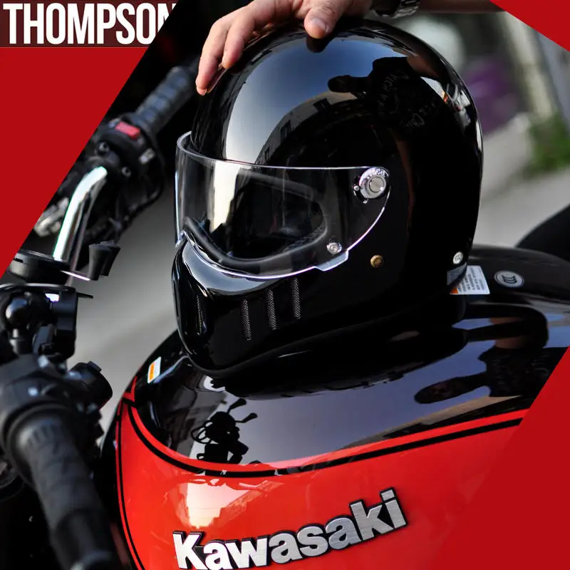 TT CO для Томпсона moto rcycle полное лицо винтажный шлем TT02-F Ретро шлем Токийский стиль мото велосипед tt co casco moto
