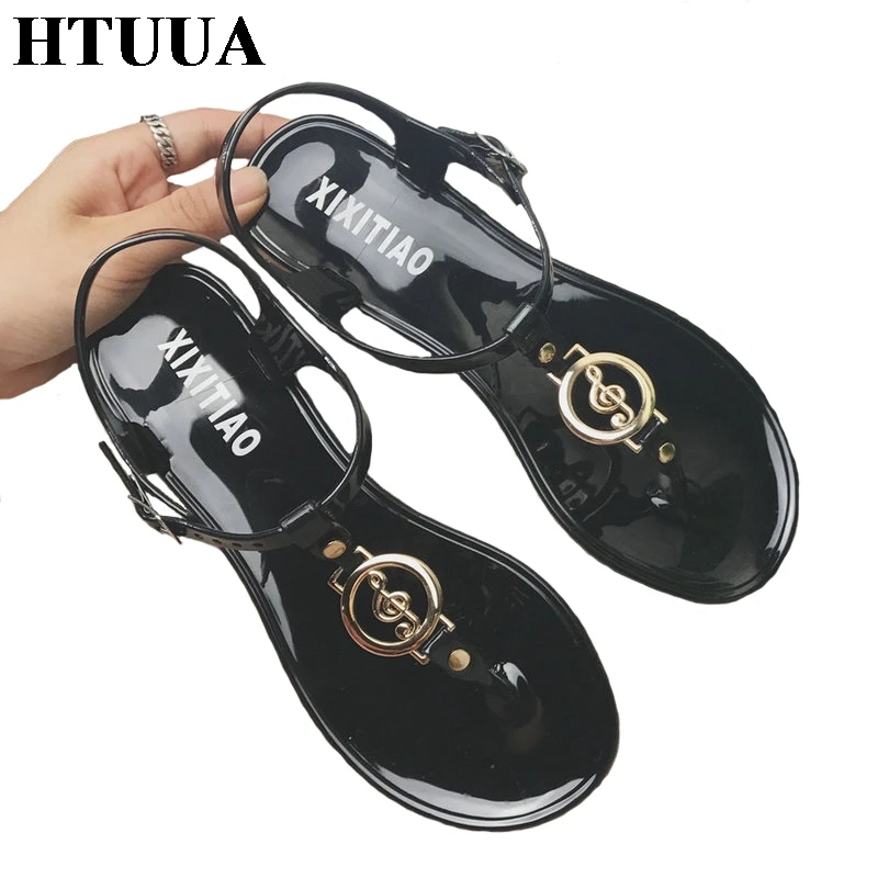 HTUUA 2018 New Summer Flat Sandals Women Casual Solid Buckle Strap Plastic Jelly Shoes Beach Flip Flops Jelly Sandals SX1290 HTUUA 2018 New Summer Flat Sandals Women Casual Solid Buckle Strap Plastic Jelly Shoes Beach Flip Flops Jelly Sandals SX1290