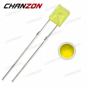 100pcs Square LED Light 2X3X4mm Yellow Diffused 20mA DC 2V Rectangle DIP 234 LED Light-Emitting Diode Lamp Through Hole