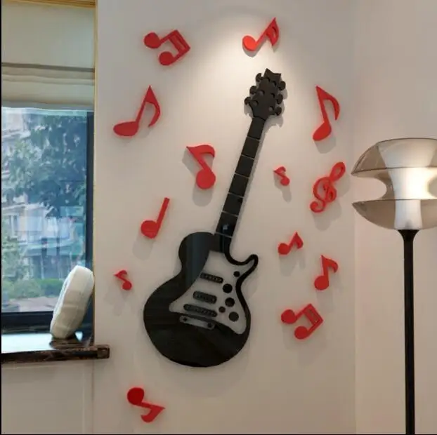 Guitar Acrylic Wall Sticker » Music Note Gifts