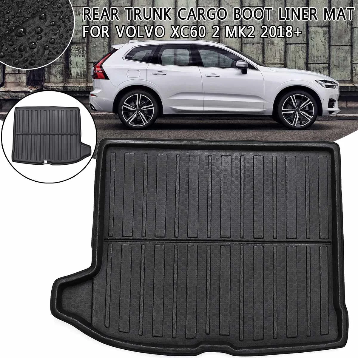 

Boot Cargo Liner Rear Trunk Boot Mat For Volvo XC60 2 MK2 2018 2019+ Floor Carpet Luggage Tray Mud Protector Waterproof accessor