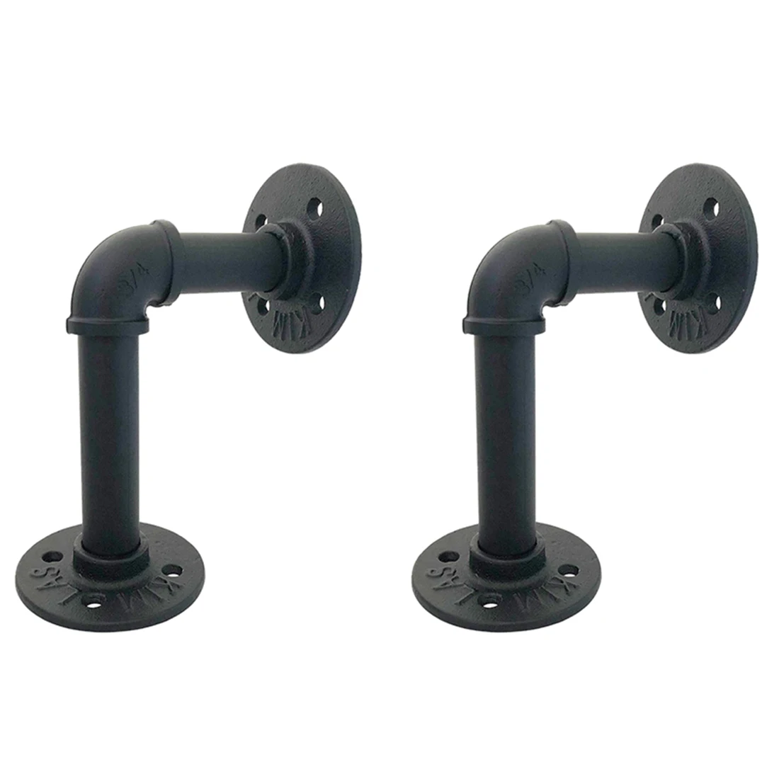 

2Pcs Retro Pipe Shelf Brackets Iron Pipe Shelf Flange Bracket Industrial Shelf Support Storage Holder Shelfs