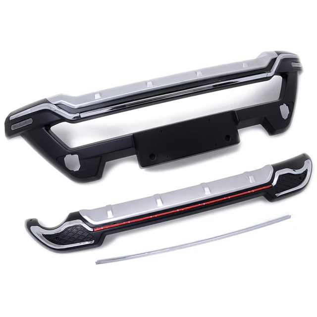 For Toyota RAV4 2016 2017 ABS Plastic Front+Rear Bumper Guard Protector