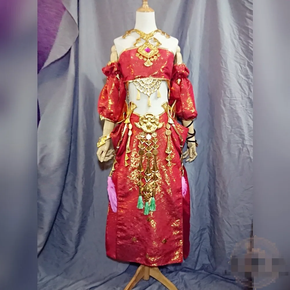 

[Customize]Anime!Final Fantasy XIV ff14 Savinay Dancer Suit Sexy Uniform Cosplay Costume New Year Christmas Outfit Free Shipping