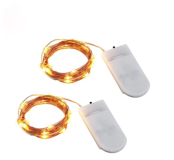 

DIY 2M LED Copper Wire string light Waterproof Holiday Wedding decoration flower LED strip light Battery Power Christmas lamp