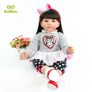 

60cm Silicone Reborn Baby Doll Toys 24inch bonecas princess toddlers realistic Girls bebe Brinquedos play house toys for sale