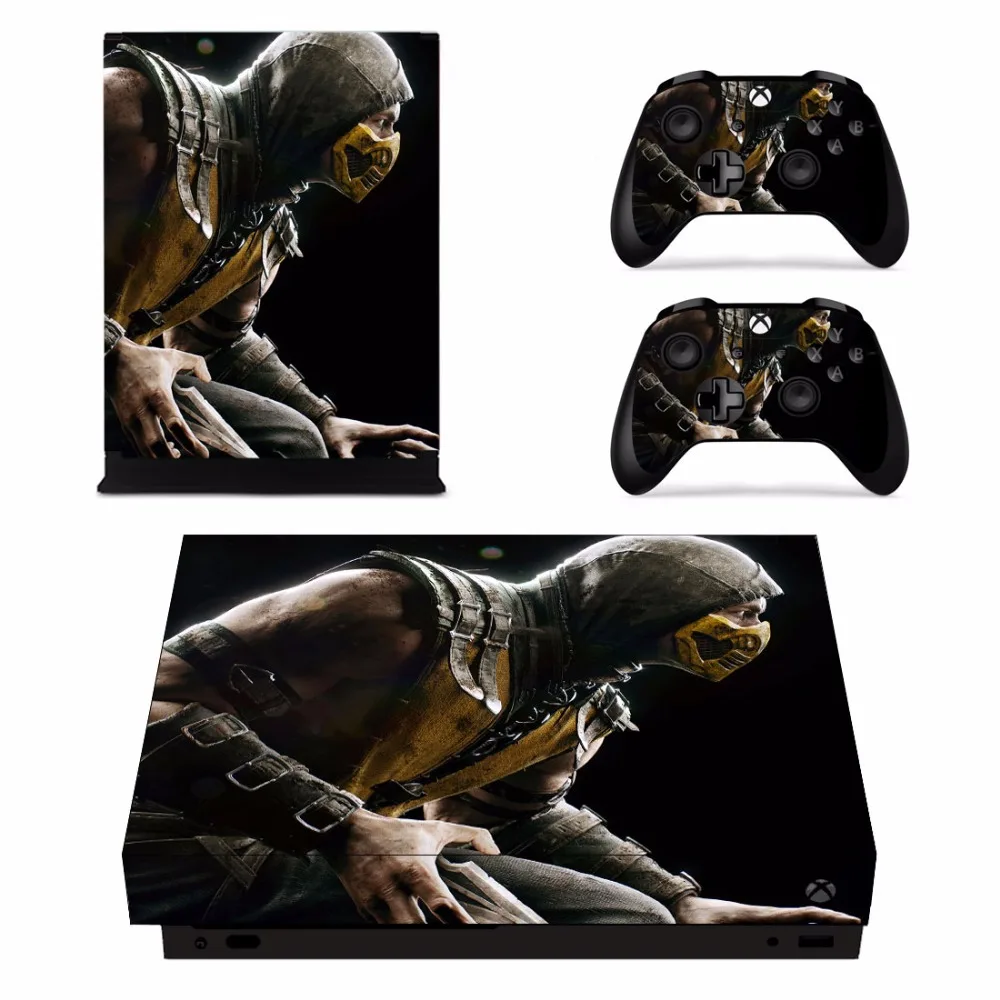 Игры Mortal Kombat кожи Стикеры наклейка для Microsoft Xbox One X Slim консоли и 2 контроллеры