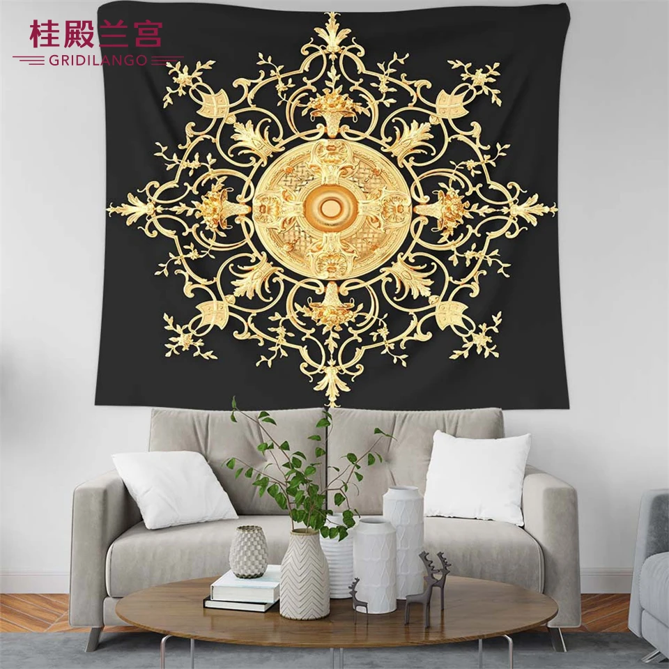 

GRIDILANGO Customized Mandala Tapestry Wall Hanging Behomia Carpet Printed on Bed Sheet Table Cloth Yoga Mat Home Decor Dropship