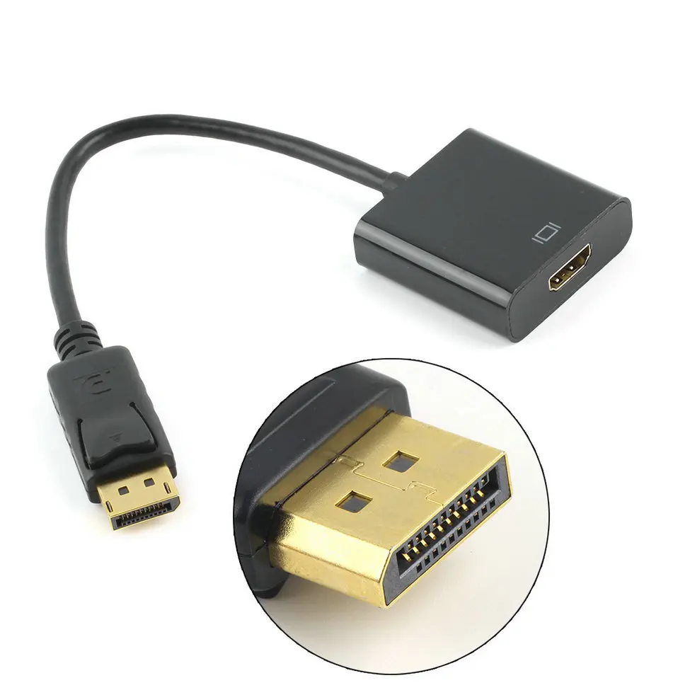 DisplayPort DP Male to HDMI Female Adapter 1080P M/F HD DisplayPort Converter Adapter Cable DisplayPort DP Male to HDMI Female Adapter 1080P M/F HD DisplayPort Converter Adapter Cable
