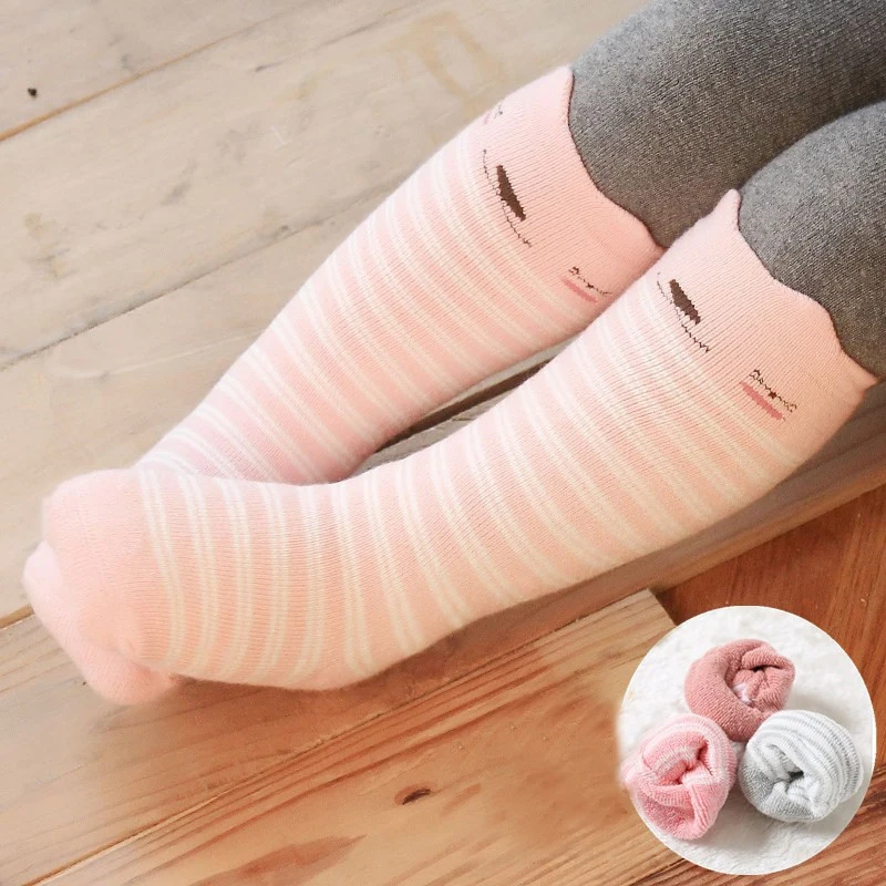 Зимние толстые махровые Носки для девочек ребенка Мягкий Хлопок kawaii Обувь Для