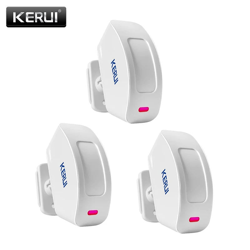 

KERUI Wireless Curtain PIR Sensor Detector Wireless 433MHz for GSM PSTN Home security Alarm System 3pcs/lot Window Motion Sensor