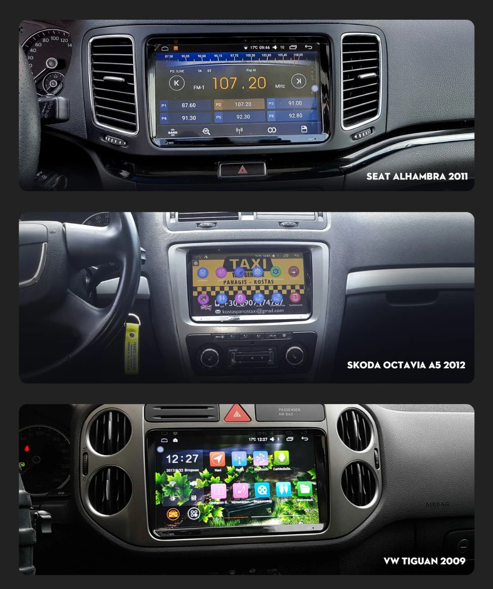 Best Android 8.1 4GB/32GB Built-in DSP Octa Core 2 Din 9" For Volkswagen Skoda/Polo/Golf/Passat GPS/Wifi/Bluetooth Car Radio 2