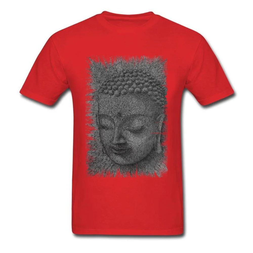 Buddha 100% Cotton Men's Short Sleeve Tops Shirts Funny Summer/Autumn Top T-shirts Group Top T-shirts Newest O-Neck Buddha red