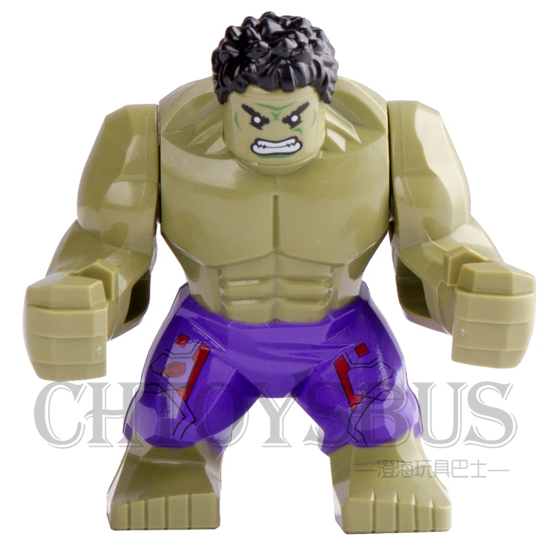 

SingleSale The Incredible Green Hulk Bruce Banner Minifigures Marvel Super Heroes The Avengers Model Building Blocks Kids Toys