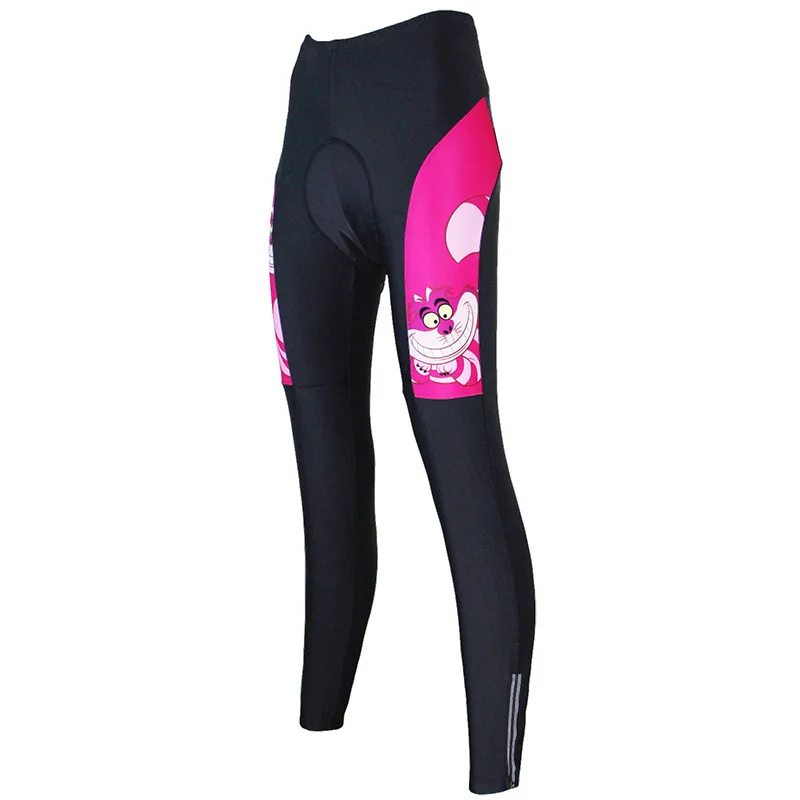 Прекрасный большой рот Cat Дизайн полной длины Велоспорт Брюки Для женщин весной и летом Спортивные штаны розовый дорожный горный велосипед брюки