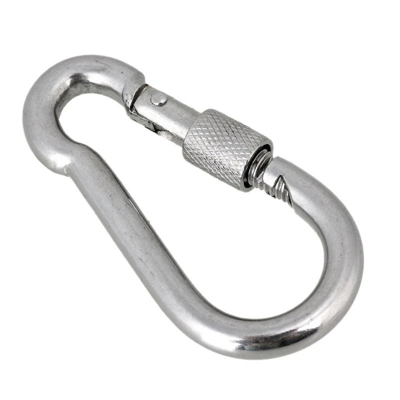 5Pcs 7x70mm Silver Snap Hook with Screw Chain Fastener Hook Carabiner 304 Stainless Steel Repair Hiking Camping Quick Safe Lock 5Pcs 7x70mm Silver Snap Hook with Screw Chain Fastener Hook Carabiner 304 Stainless Steel Repair Hiking Camping Quick Safe Lock