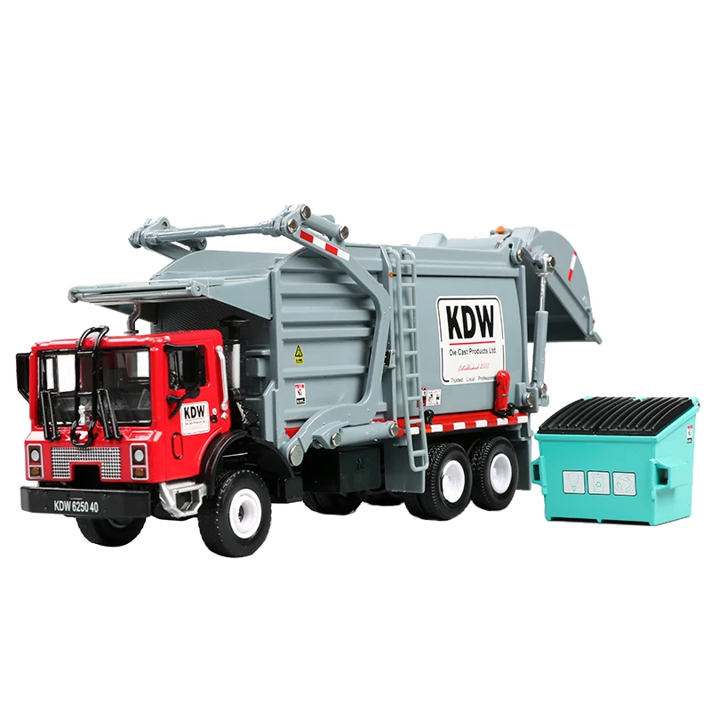 

Diecast 1:24 Simulation Glider Metal Toy Vehicle Material Transporter Alloy Car Model Garbage Sanitation Truck Models Boys Toys