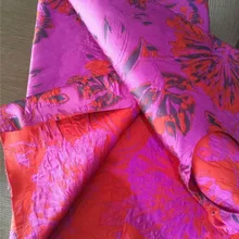 145 см широкий красный золотой цветочный жаккардовая ткань для Весна и осень платье куртка одежда DGH06