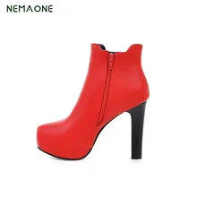 NEMAONE/Новинка года; женские офисные Теплые ботильоны; женская зимняя обувь на платформе; женская повседневная обувь для вечеринок