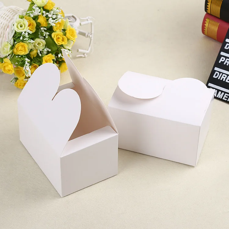 50 x винтажный Ретро Белый/крафт/черная крафт-бумага коробка для печенья, DIY праздничный свадебный сувенир на день рождения упаковка подарочная коробка 15*10*8,5 см - Цвет: Белый
