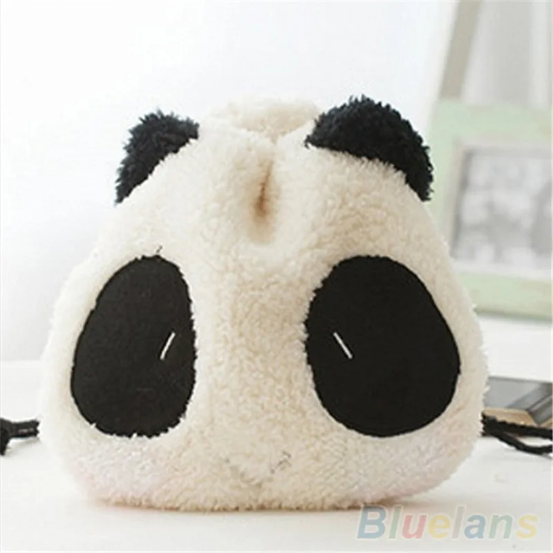

Cute Design Fluffy Panda Coin Purse Pouch Wallet Makeup Cosmetic Drawstring Bag