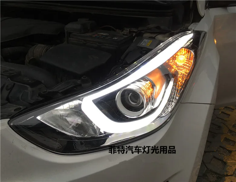 Фетт огни elantra фар в сборе настройки светодиодные фары дневного света Elantra 2012' Up