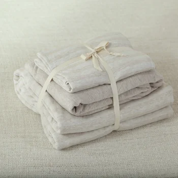 

4pcs 100% Cotton Jersey Knitted bedding sets queen king size fitted sheet with elastic rubber around, quilt cover set