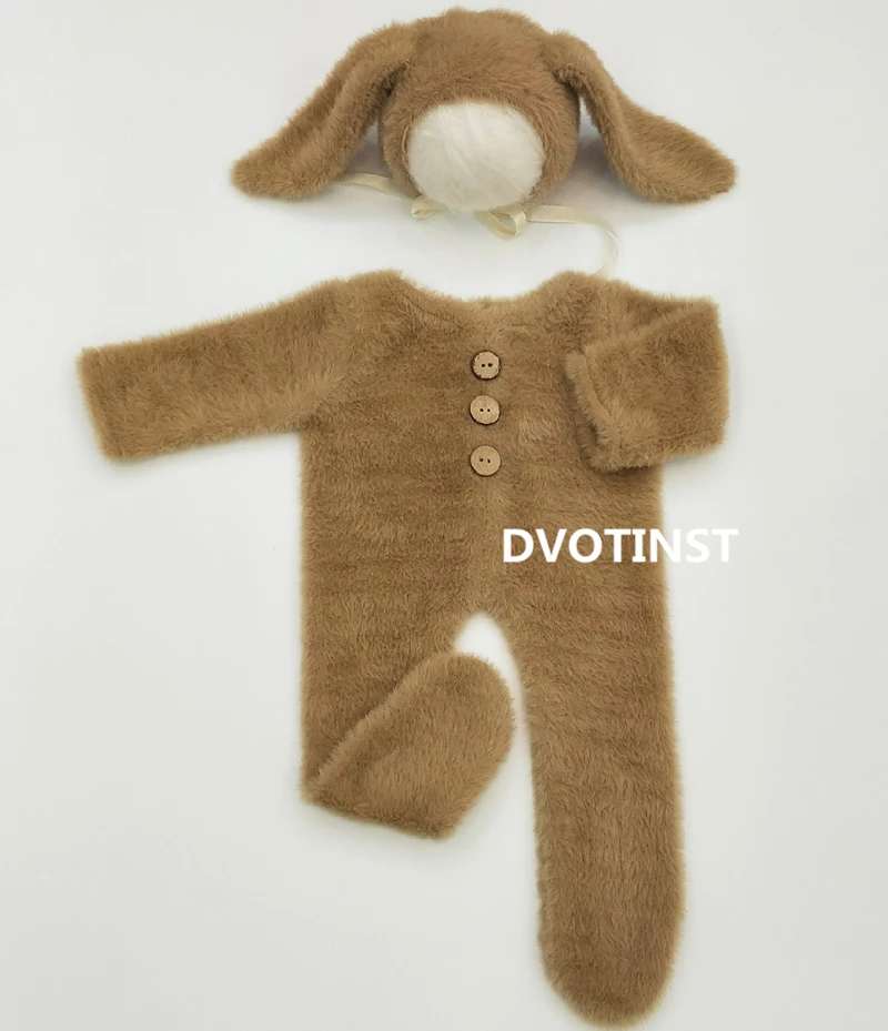 Adereços para o Bebê Dvotinst Newborn Fotografia Crochê Malha Rendas Roupas Macacão Acessórios Estúdio Foto Adereços 6 Cheap Chapéus e bonés