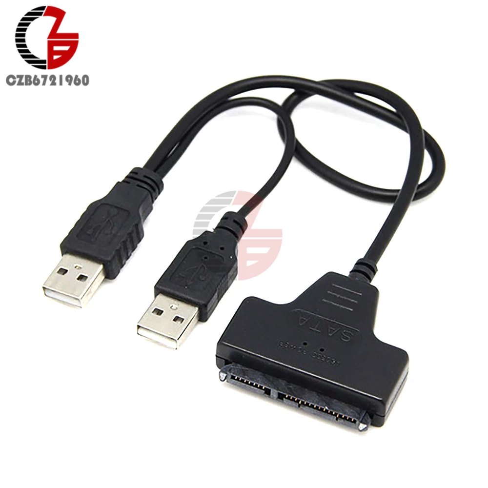 USB 3,0 SATA 7 15pin к USB 2,0 кабель адаптера для 2,5 HDD жесткий диск для ноутбука кабель onelesy sata usb 3 0 для 2 5 дюймового жесткого диска ssd жесткий диск uasp type c для адаптера sata plug and play usb кабель sata для ноутбука