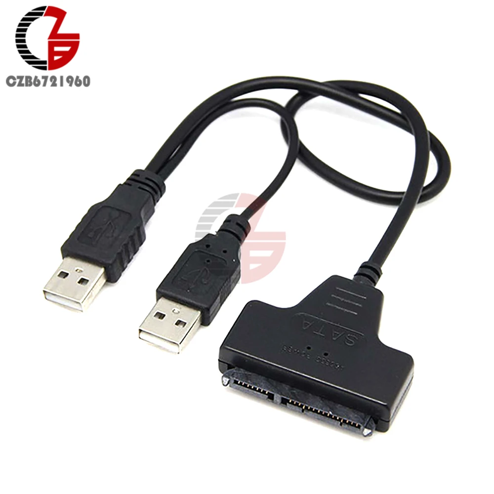 

USB 3.0 SATA 7+15Pin to USB 2.0 Adapter Cable For 2.5 HDD Laptop Hard Disk Drive