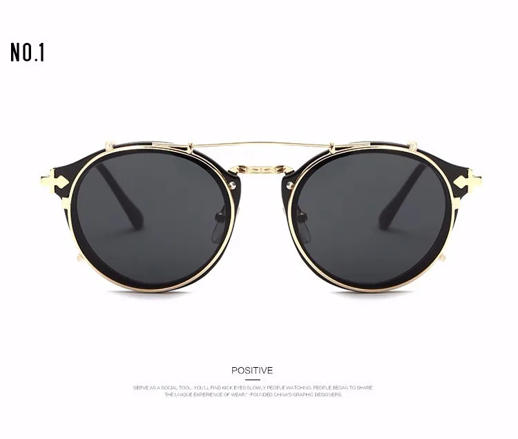 JackJad 2021 Fashion Style SteamPunk Clamshell Removable Sunglasses Vintage Retro Brand Design Sun Glasses Oculos De Sol Gafas