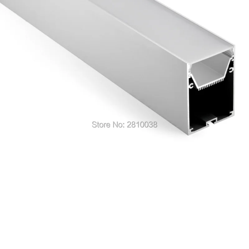 100X2 м комплектов/много Линейный светодиодные полосы Канал Большой размер U стиль алюминия светодиодный профиль корпус для подвески