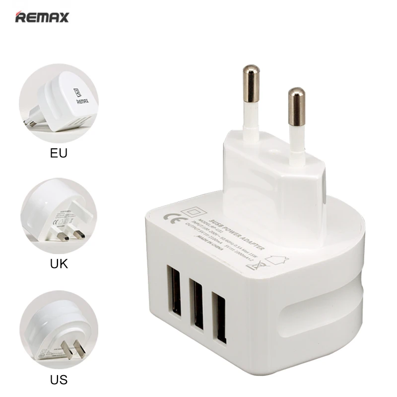 Смарт зарядное устройство REMAX 3 порта USB для мобильных телефонов