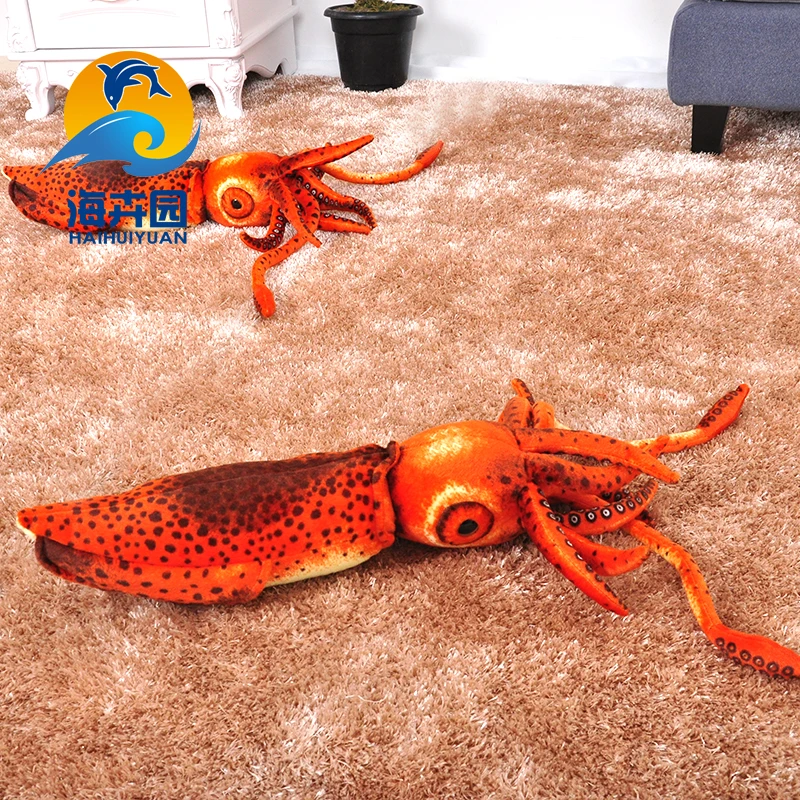 Candice guo плюшевая игрушка мягкая кукла морские животные кальмары рукав рыба calamary