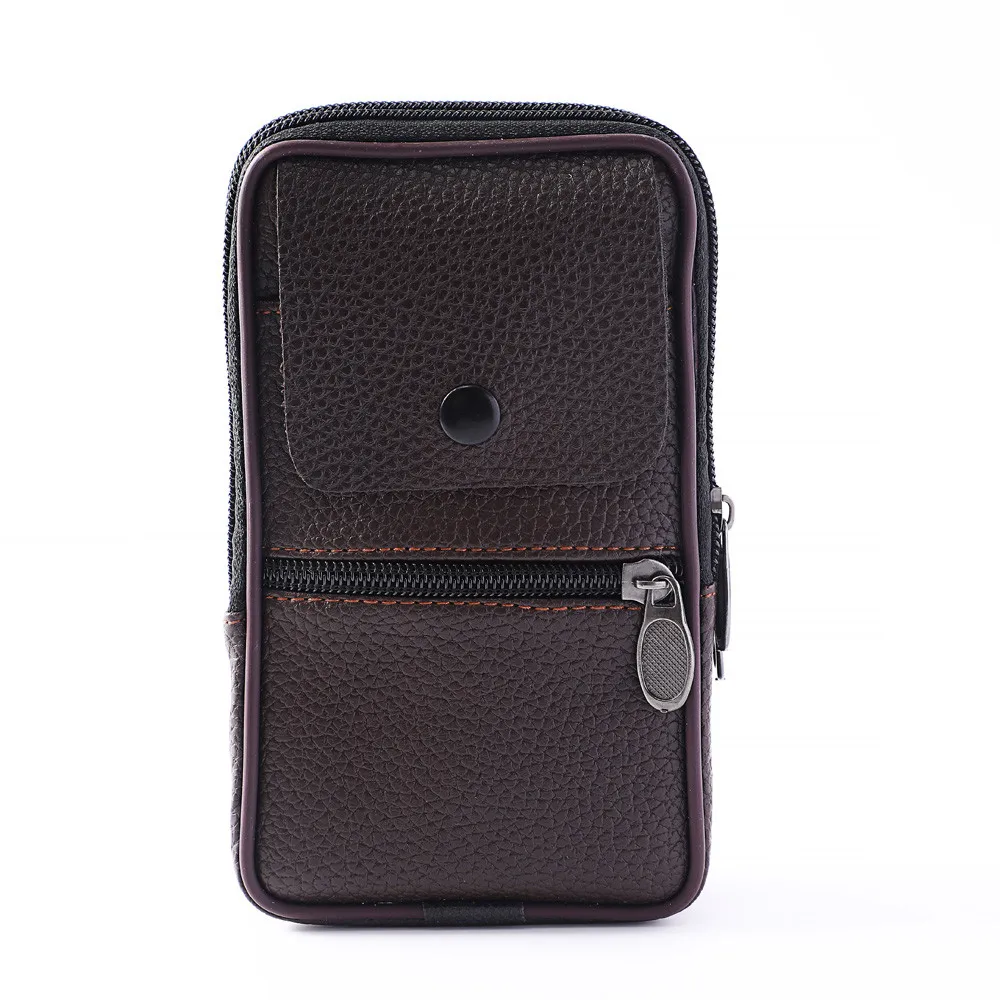 

OCARDIAN Bag Men Vintage solid color Leather Purse Messenger Wallet Coin Bag Phone Bag multi-card wallet dropship apr1