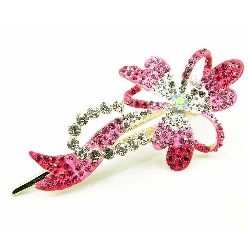Top Quality Vintage Flower hairclips Fashion Rhinestones Hair clips