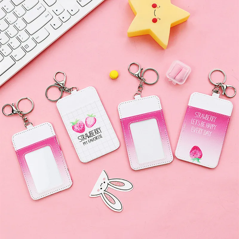 

Cartoon Card Holders ID Credit Card Pocket PU Leather Card Wallet Kid Students School Cards Bag Case Cover Protector