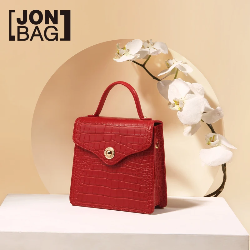 

JONBAG Ladies, red purse 2019 new fashion chain slant bag hailing advanced sense hand-held bag