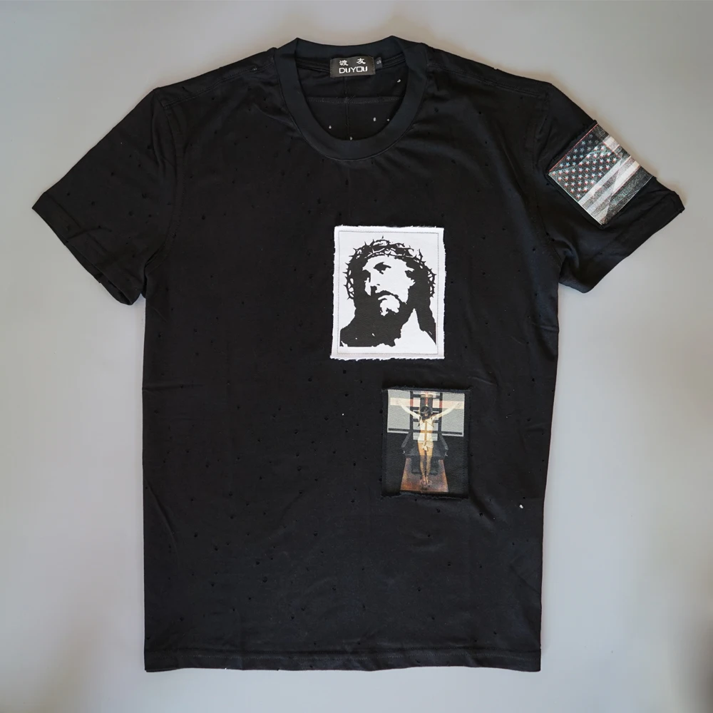 Мужская футболка с принтом Jesus Graphics хлопковая Футболка круглым вырезом и